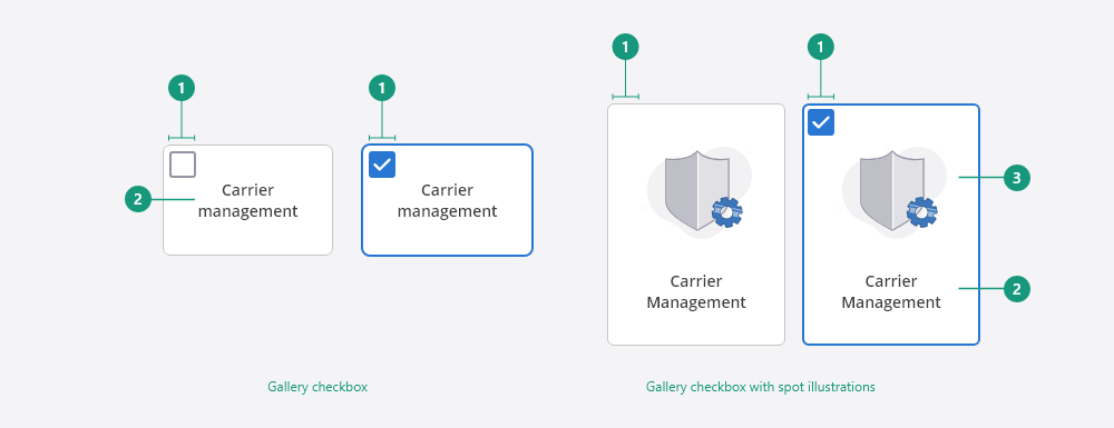 Gallery Checkbox anatomy